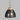 PENDANT LIGHT - Industrial Vibe - Cast Iron & Carved Wood Dome - Washed Iron Finish